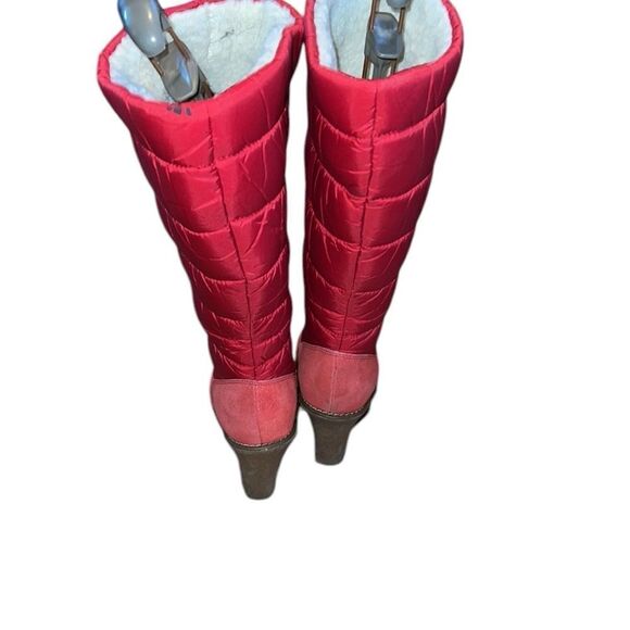 Real Comfort Vintage Red Puff and Suede Boots Size 8 M - Picture 2 of 7